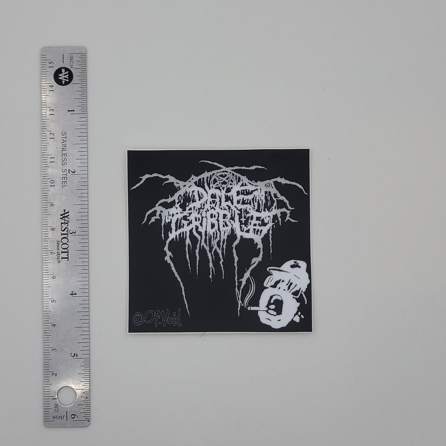 Black Metal Gribble Sticker