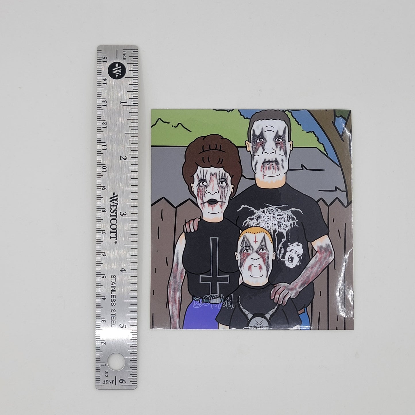 Black Metal Family Portrait Sticker