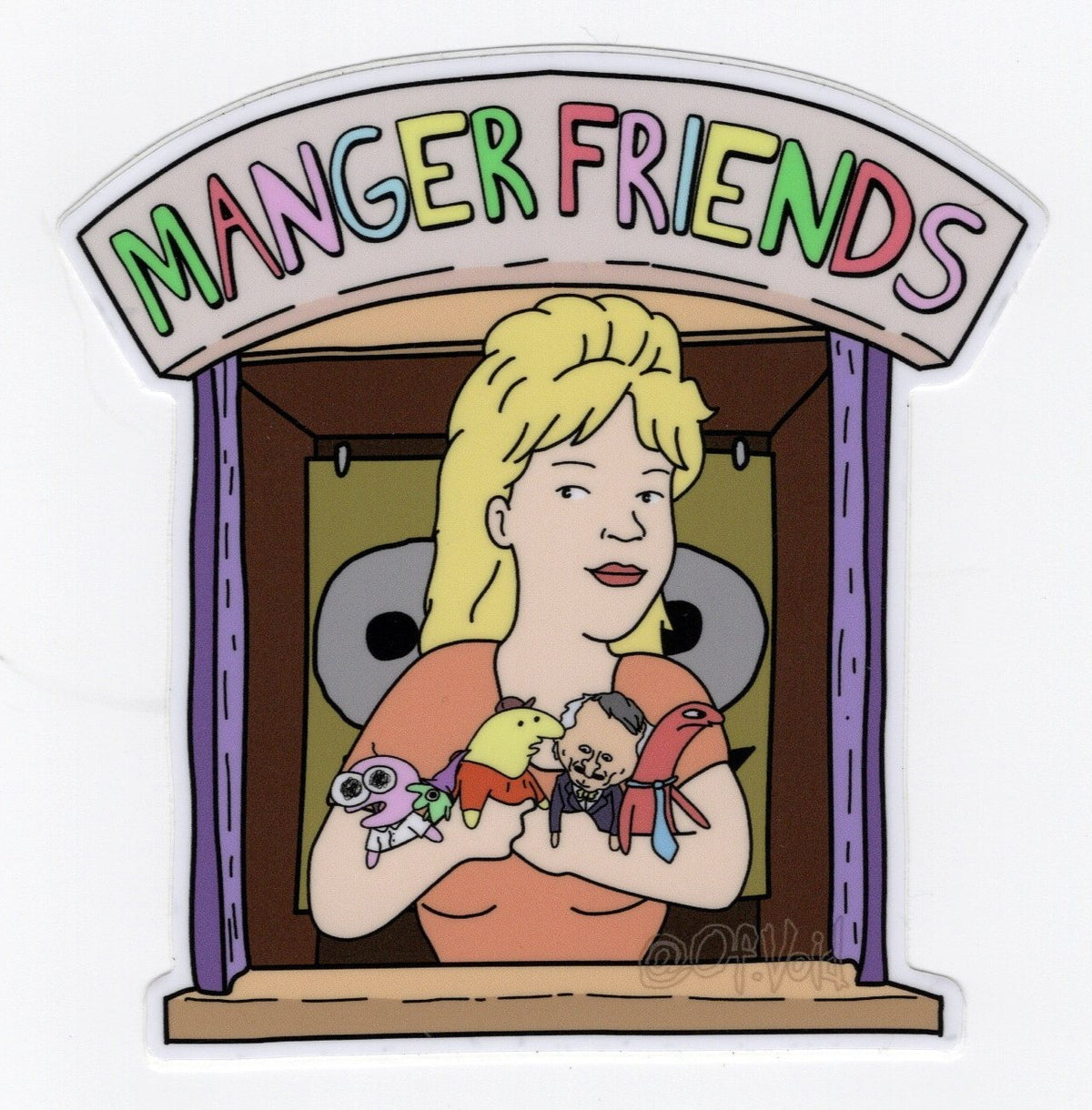 Manger Friends Sticker