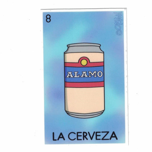 La Cerveza, Alamo Beer Sticker